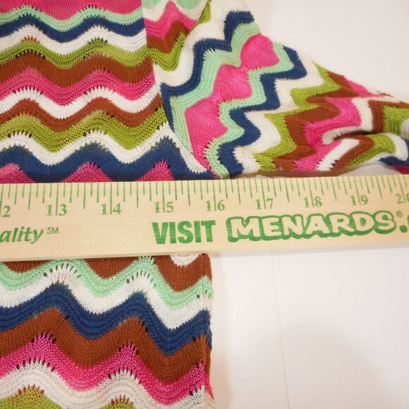 M Missoni Womens Colorful Zig Zag Pattern Long Sleeve Sweater sz 40 US S [HOLES] - Picture 4 of 14